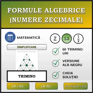 Trimino: Formule algebrice (numere zecimale), simplificare