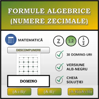 Domino: Formule algebrice (numere zecimale), descompunere