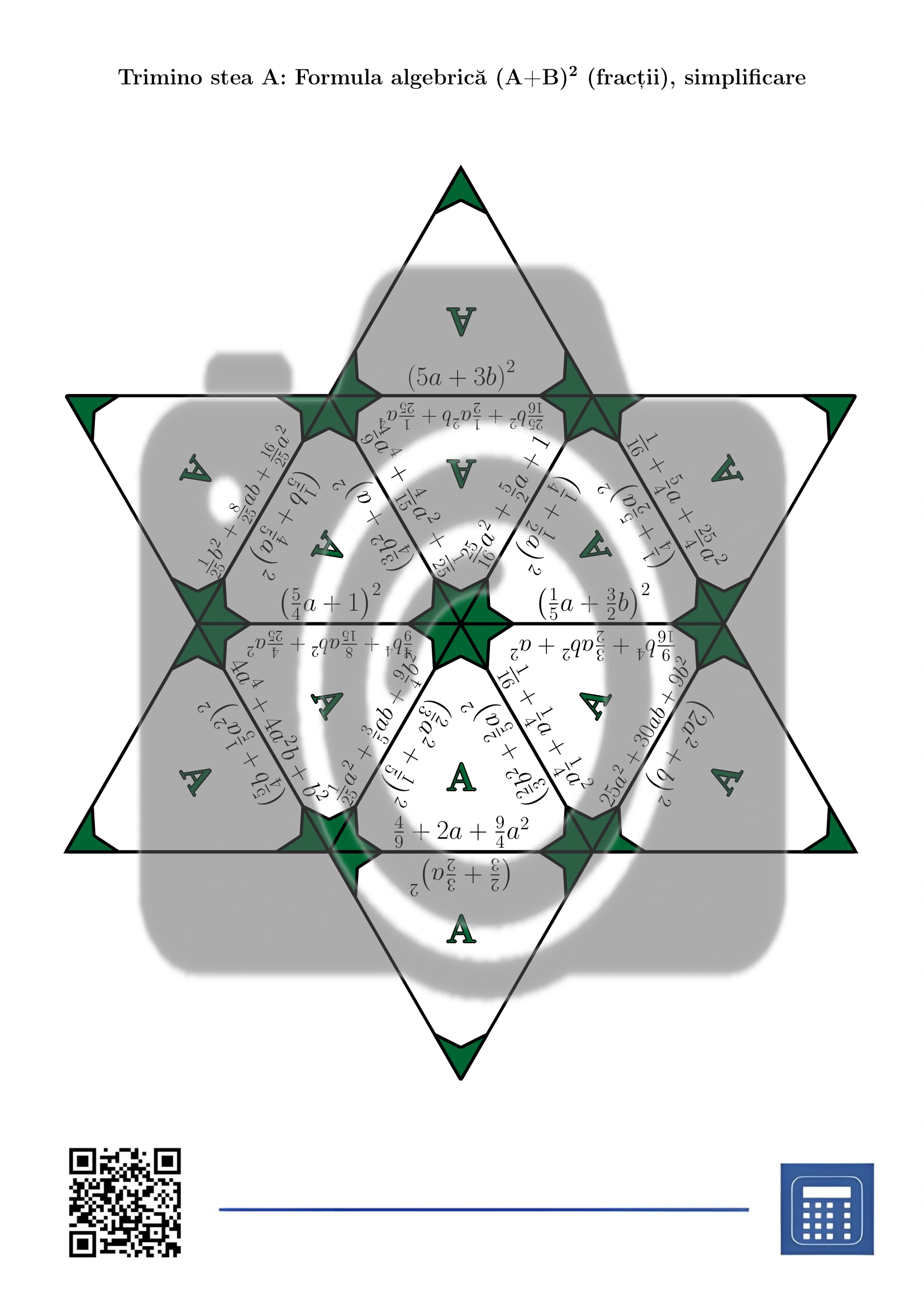 Trimino: Formula algebrică (A+B)² (fracții), simplificare - imagine 4
