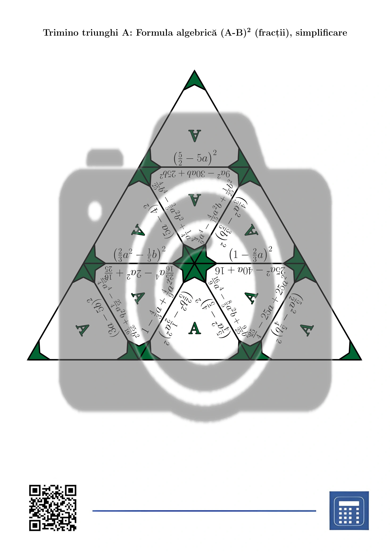 Trimino: Formula algebrică (A-B)² (fracții), simplificare - imagine 2