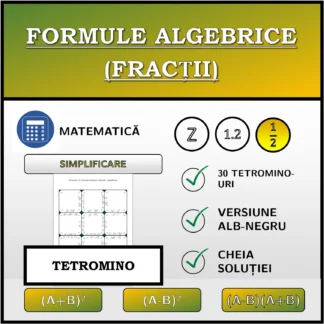 Tetromino: Formule algebrice (fracții), simplificare