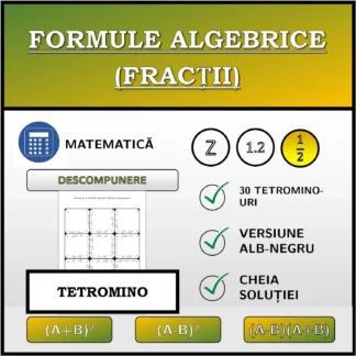 Tetromino: Formule algebrice (fracții), descompunere