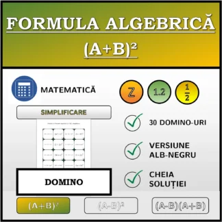 Domino: Formula algebrică (A+B)², simplificare