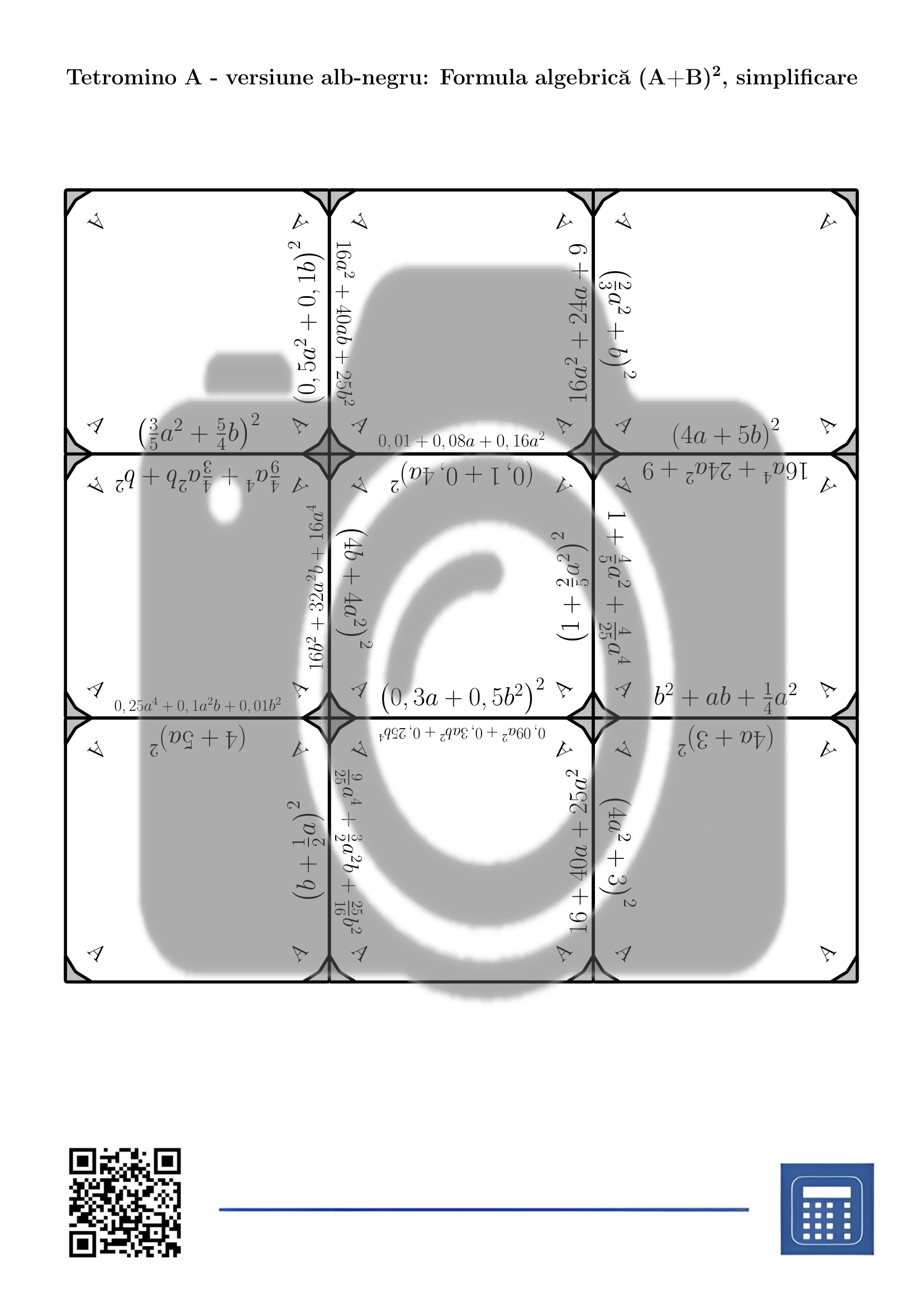 Tetromino: Formula algebrică (A+B)², simplificare - imagine 3