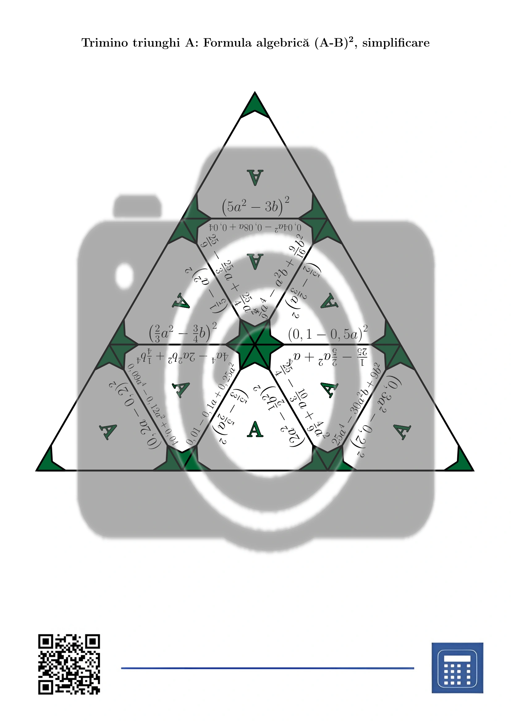 Trimino: Formula algebrică (A-B)², simplificare - imagine 2