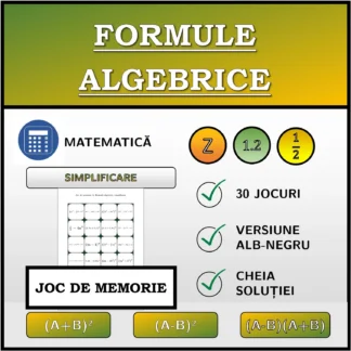 Joc de memorie: Formule algebrice, simplificare