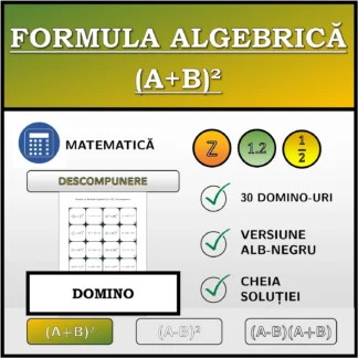 Domino: Formula algebrică (A+B)², descompunere