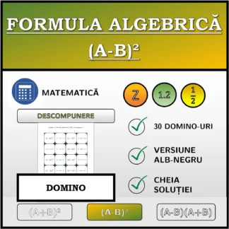 Domino: Formula algebrică (A-B)², descompunere