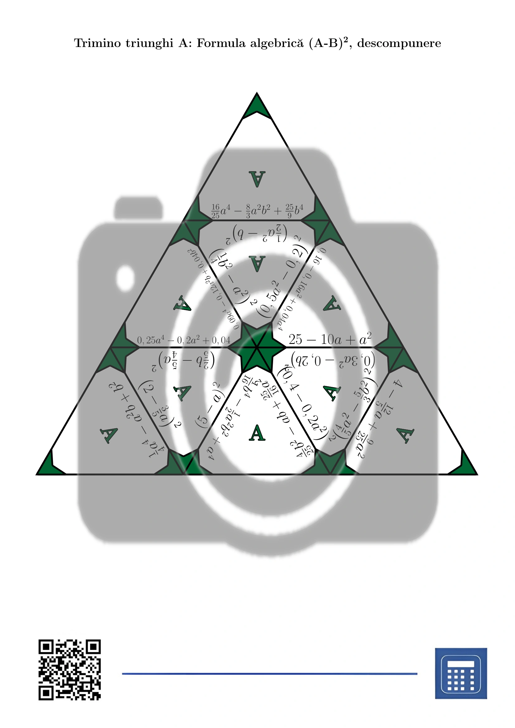 Trimino: Formula algebrică (A-B)², descompunere - imagine 2