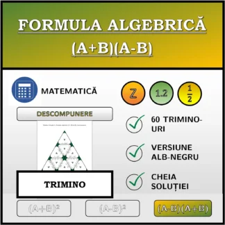 Trimino: Formula algebrică (A+B)(A-B), descompunere