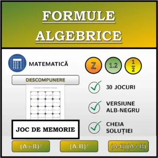 Joc de memorie: Formule algebrice, descompunere