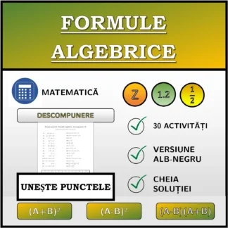 Exercițiu de asociere: Formule algebrice, descompunere