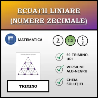 Trimino: Ecuații liniare (numere zecimale)