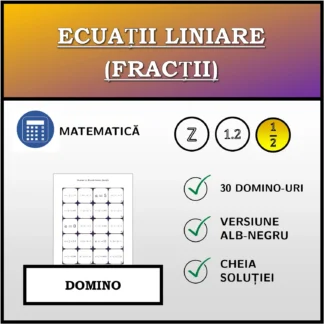 Domino: Ecuații liniare (fracții)