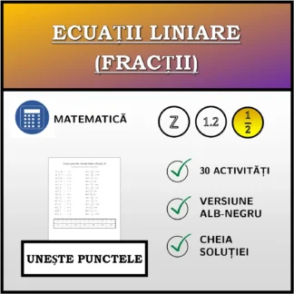 Exercițiu de asociere: Ecuații liniare (fracții)