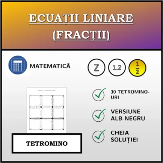 Tetromino: Ecuații liniare (fracții)