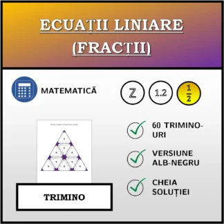 Trimino: Ecuații liniare (fracții)
