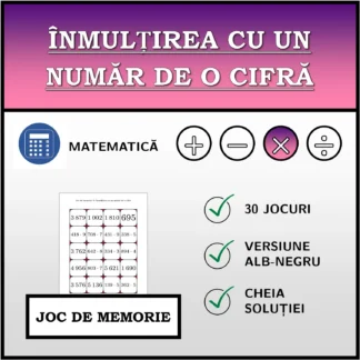 Joc de memorie: Înmulțirea cu un număr de o cifră