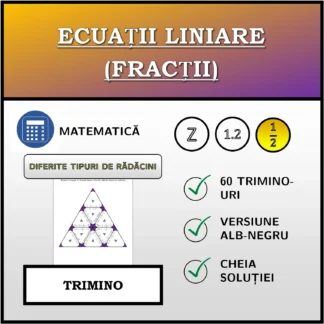 Trimino: Ecuații liniare (fracții), diferite tipuri de rădăcini