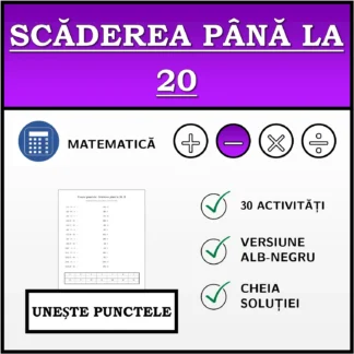 Exercițiu de asociere: Scăderea până la 20