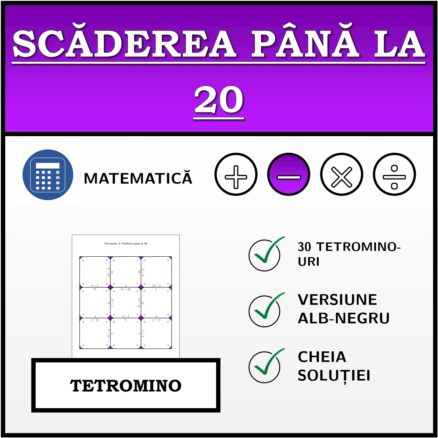 Tetromino: Scăderea până la 20