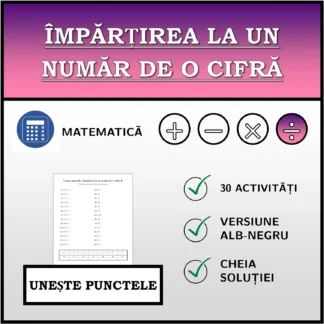 Exercițiu de asociere: Împărțirea la un număr de o cifră
