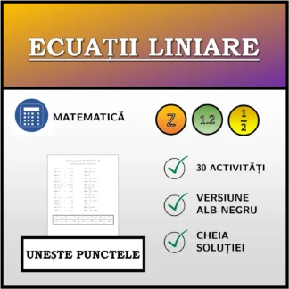 Exercițiu de asociere: Ecuații liniare