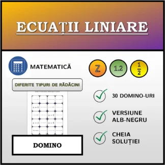 Domino: Ecuații liniare, diferite tipuri de rădăcini