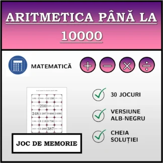 Joc de memorie: Aritmetica până la 10000