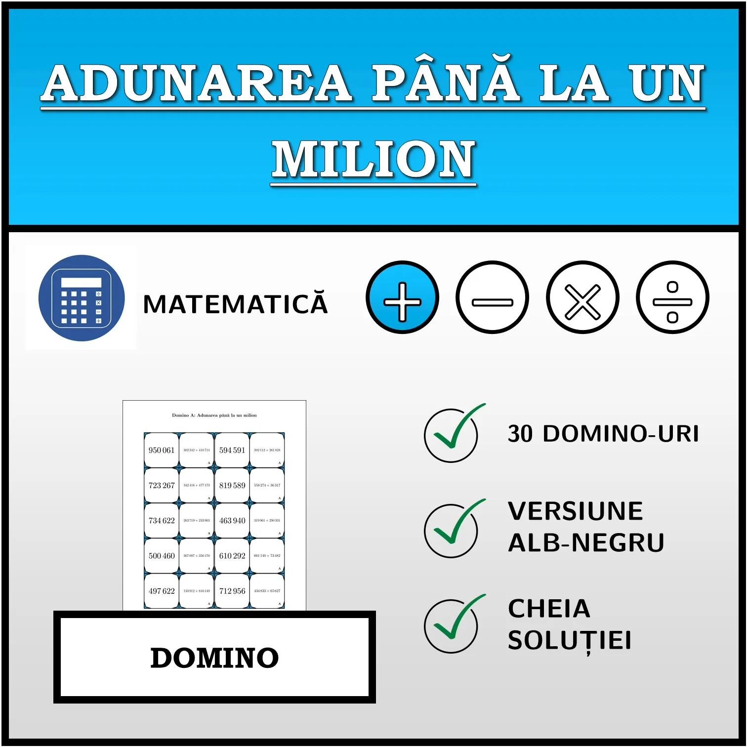 Domino: Adunarea până la un milion