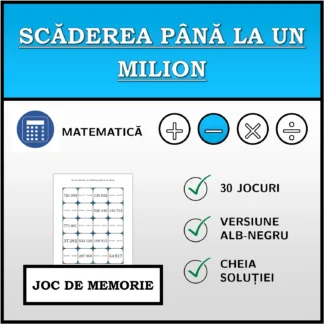 Joc de memorie: Scăderea până la un milion