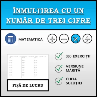 Fișă de lucru: Înmulțirea cu un număr de trei cifre