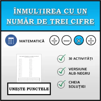 Exercițiu de asociere: Înmulțirea cu un număr de trei cifre