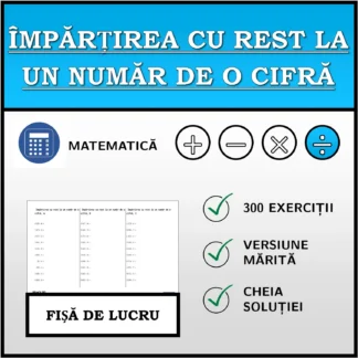 Fișă de lucru: Împărțirea cu rest la un număr de o cifră