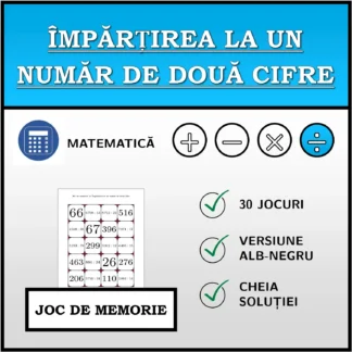 Joc de memorie: Împărțirea la un număr de două cifre