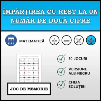 Joc de memorie: Împărțirea cu rest la un număr de două cifre