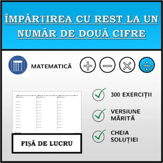 Fișă de lucru: Împărțirea cu rest la un număr de două cifre