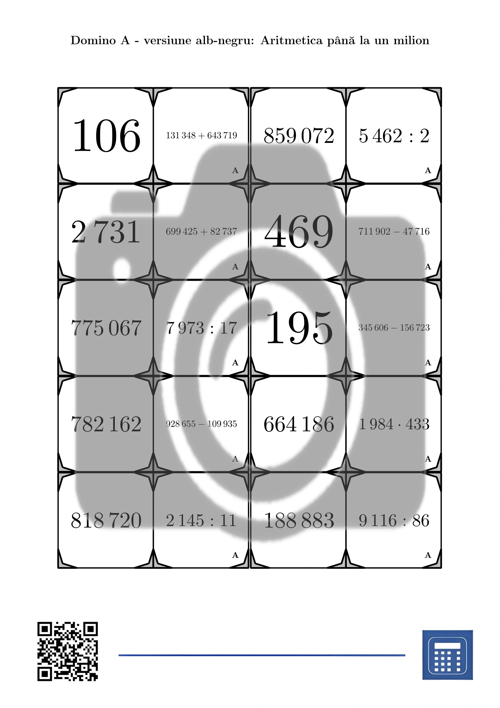 Domino: Aritmetica până la un milion - imagine 3