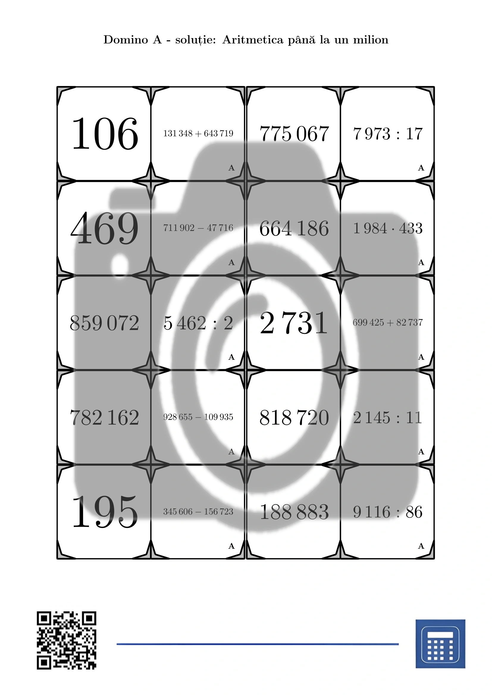 Domino: Aritmetica până la un milion - imagine 4