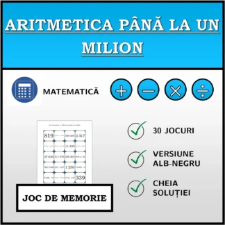 Joc de memorie: Aritmetica până la un milion