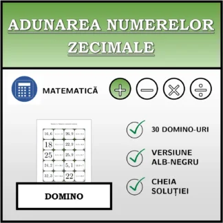 Domino: Adunarea numerelor zecimale