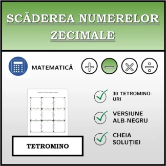 Tetromino: Scăderea numerelor zecimale