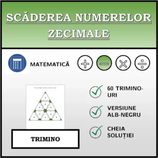 Trimino: Scăderea numerelor zecimale