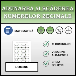 Domino: Adunarea și scăderea numerelor zecimale