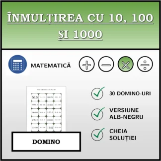 Domino: Înmulțirea cu 10, 100 și 1000