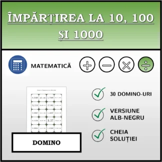 Domino: Împărțirea la 10, 100 și 1000