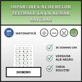 Domino: Împărțirea numerelor zecimale la un număr natural