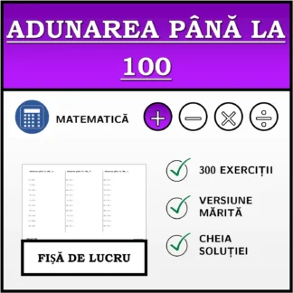 Fișă de lucru: Adunarea până la 100