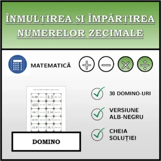 Domino: Înmulțirea și împărțirea numerelor zecimale