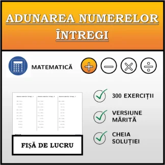 Fișă de lucru: Adunarea numerelor întregi